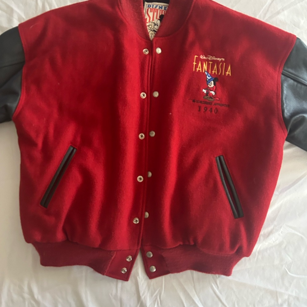 Disney Black Jacket with Red and Blue Fantasia Patch